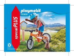 Bruksanvisning Playmobil set 70303 Special Mountainbikeåkare cyklar i bergen