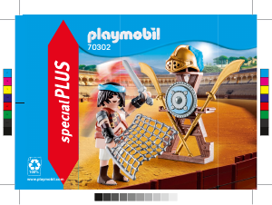 Manual Playmobil set 70302 Special Gladiator with weapon stand