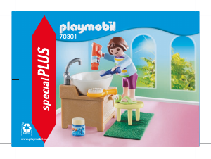 Manual Playmobil set 70301 Special Menina com lavatório