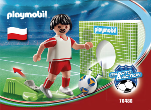Manual Playmobil set 70486 Sports Jugador de futebol - polônia