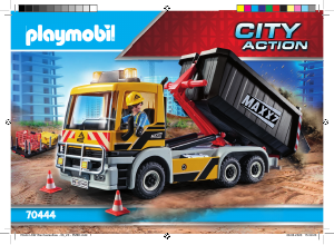 Bruksanvisning Playmobil set 70444 Construction Lastbil med växelflak