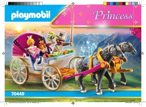 Manual Playmobil set 70449 Fairy Tales Carruagem romântica puxada por cavalos