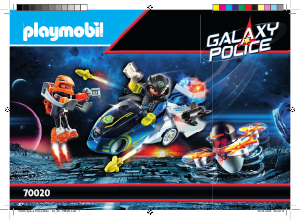 Manual de uso Playmobil set 70020 Galaxy Police Policía galáctica moto