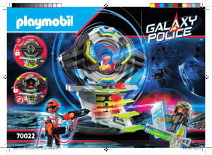 Manual Playmobil set 70022 Galaxy Police Caixa forte com código secreto