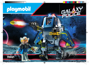 Manual Playmobil set 70021 Galaxy Police Polícia galáctica robot