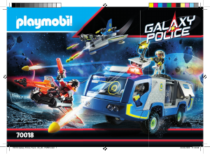 Manual Playmobil set 70018 Galaxy Police Polícia galáctica com camião