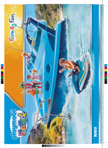 Manual Playmobil set 70630 Leisure Playmobil-funpark iate com moto de àgua