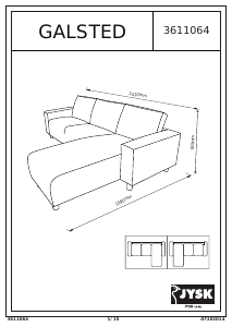 Instrukcja JYSK Galsted (241x79x159) Sofa