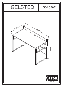 Посібник JYSK Gelsted (120x84x60) Письмовий стіл