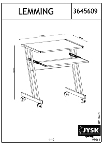 Brugsanvisning JYSK Lemming (64x73x48) Skrivebord