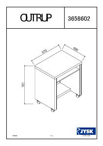Használati útmutató JYSK Outrup (67x76x50) Íróasztal