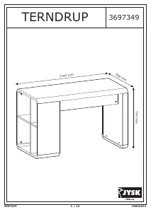 Посібник JYSK Terndrup (118x74x59) Письмовий стіл