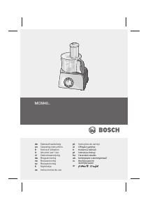 Käyttöohje Bosch MCM4000 Keittiön monitoimikone