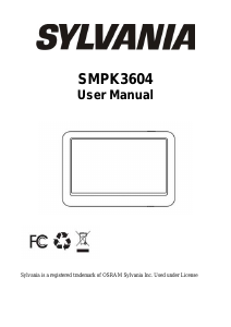 Bruksanvisning Sylvania SMPK3604 Mp3 spelare
