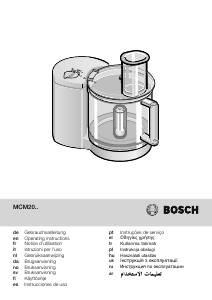 Kullanım kılavuzu Bosch MCM20055 Mutfak robotu