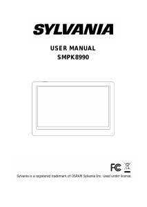 Manual Sylvania SMPK8990 Mp3 Player