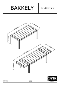 Bruksanvisning JYSK Bakkely (90x180) Spisebord
