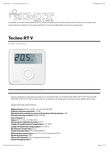 Manuale IMIT 578122 Techno RT V Termostato