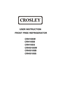 Manual Crosley CRH12SW Fridge-Freezer