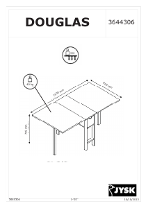 Mode d’emploi JYSK Douglas (80x35) Table de salle à manger