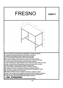 Bruksanvisning JYSK Fresno (60x120x105) Spisebord