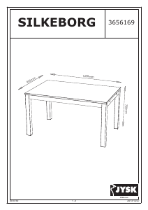 Instrukcja JYSK Silkeborg (90x140x75) Stół