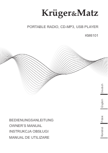 Bedienungsanleitung Krüger and Matz KM6101 Stereoanlage