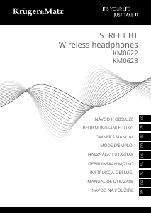 Manual Krüger and Matz KM0623 Street BT Headphone