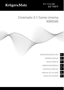 Bedienungsanleitung Krüger and Matz KM0540 Cinematix 3.1 Heimkinosystem