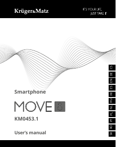 Mode d’emploi Krüger and Matz KM04531-G Move 8 Téléphone portable