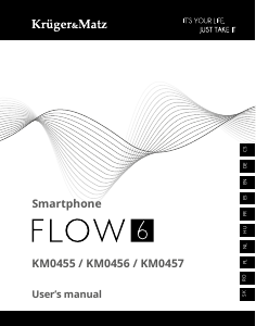 Mode d’emploi Krüger and Matz KM0455-B Flow 6 Téléphone portable