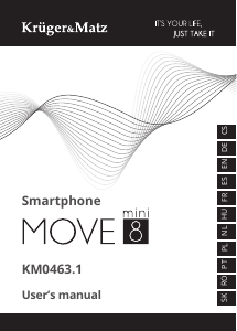 Mode d’emploi Krüger and Matz KM04631-G Move 8 Mini Téléphone portable