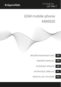 Manual Krüger and Matz KM0920-B Mobile Phone