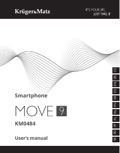 Manual Krüger and Matz KM0484-B Move 9 Mobile Phone