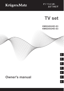 Manual Krüger and Matz KM0255UHD-S3 Televizor LED