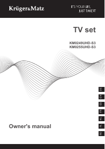 Bruksanvisning Krüger and Matz KM0255UHD-S3 LED TV