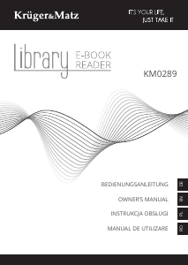 Bedienungsanleitung Krüger and Matz KM0289 Library E-reader