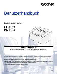 Bedienungsanleitung Brother HL-1110 Drucker