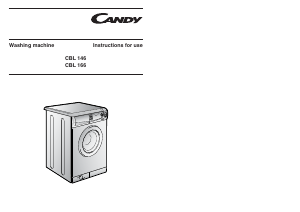 Handleiding Candy CBL 146 UK Wasmachine