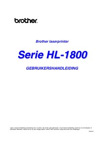 Handleiding Brother HL-1870N Printer