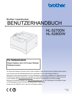 Bedienungsanleitung Brother HL-5270DN Drucker