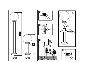 Bruksanvisning Eglo 30206 Lampa