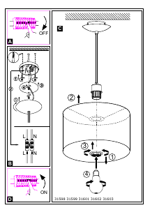 Bruksanvisning Eglo 31602 Lampa