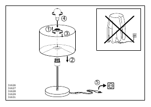 Bruksanvisning Eglo 31627 Lampa