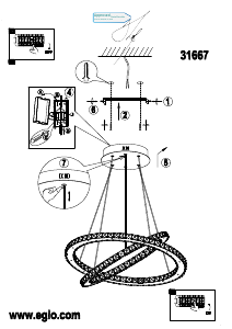 Bruksanvisning Eglo 31667 Lampa