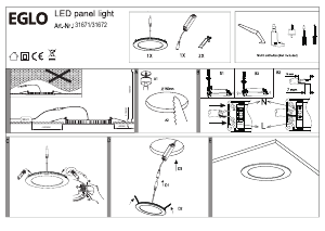 Bruksanvisning Eglo 31671 Lampa