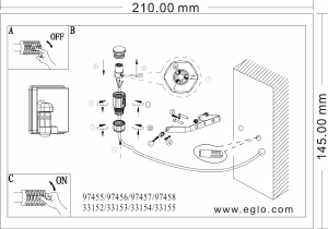 Bruksanvisning Eglo 33154 Lampa