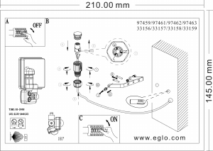 Bruksanvisning Eglo 33156 Lampa