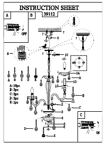 Bruksanvisning Eglo 39112 Lampa