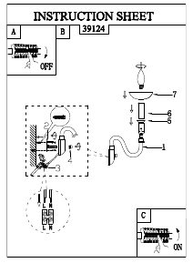 Bruksanvisning Eglo 39124 Lampa